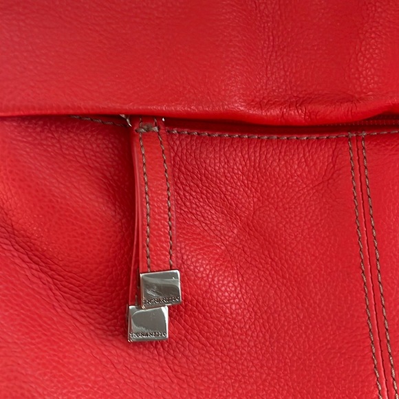 Tignanello Red Pebbled Leather Crossbody Purse Handbag. - Picture 4 of 13